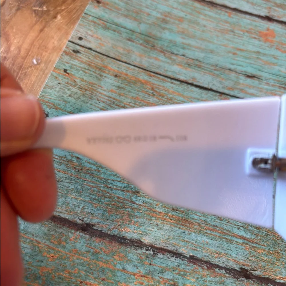 Amazon White framed sunglasses with sporty aesthetic